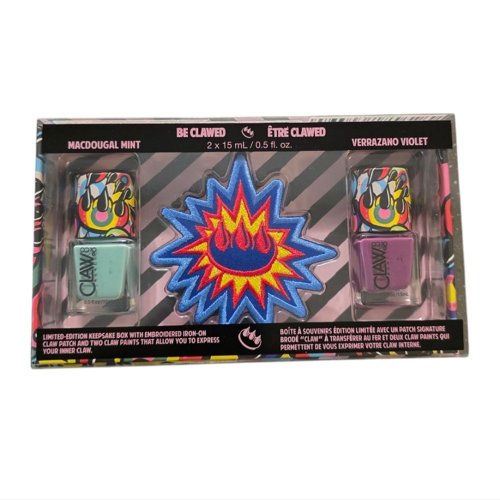 NIB! CLAWZ Nail Polish Set - Mint and Violet